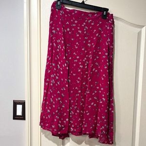 Rag and Bone Pink Floral Skirt